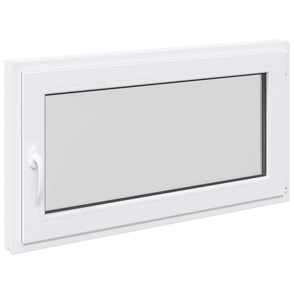 Basement Window RISOR 110 x 60 cm PVC and Glass White