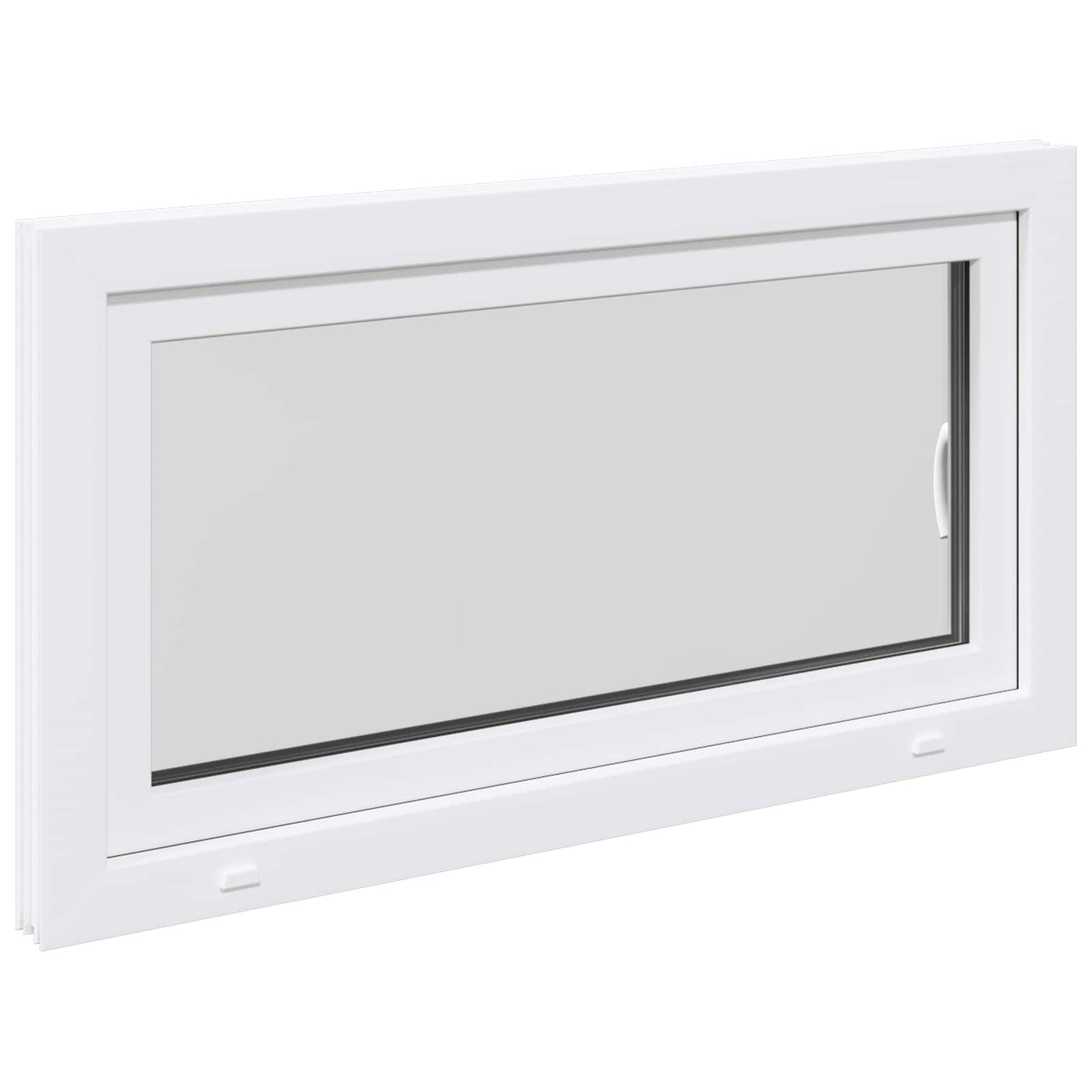 Basement Window RISOR 110 x 60 cm PVC and Glass White