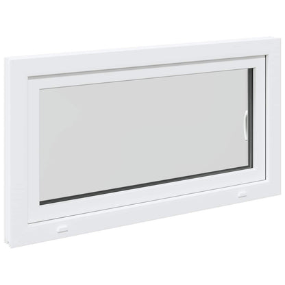 Basement Window RISOR 110 x 60 cm PVC and Glass White