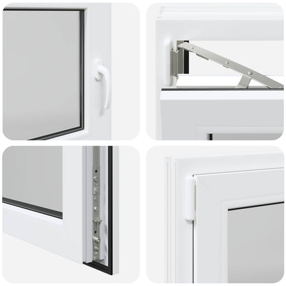 Basement Window RISOR 110 x 60 cm PVC and Glass White