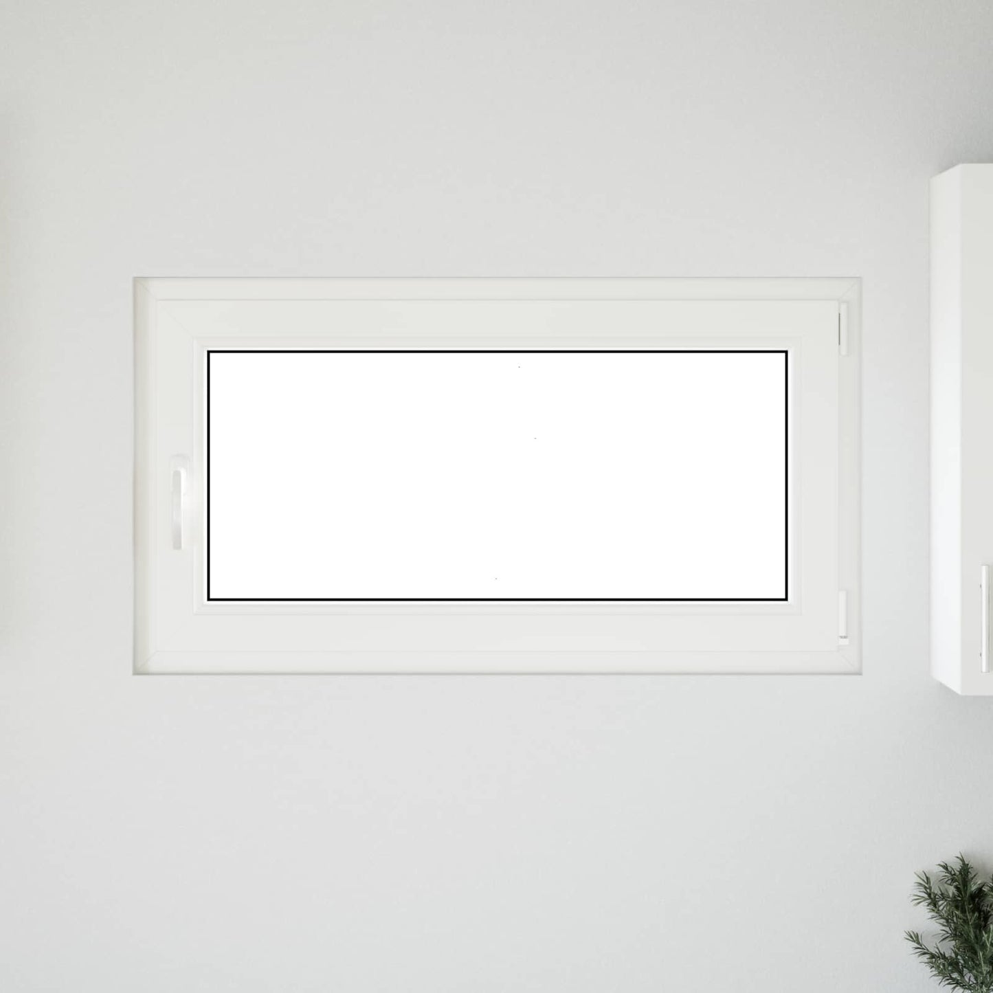 Basement Window RISOR 110 x 70 cm PVC and Glass White