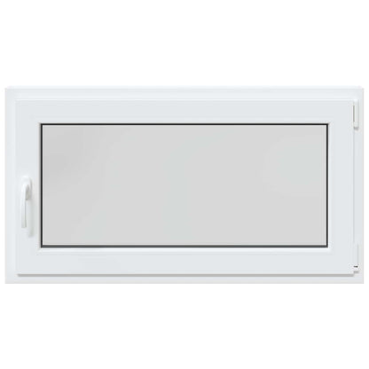 Basement Window RISOR 110 x 70 cm PVC and Glass White