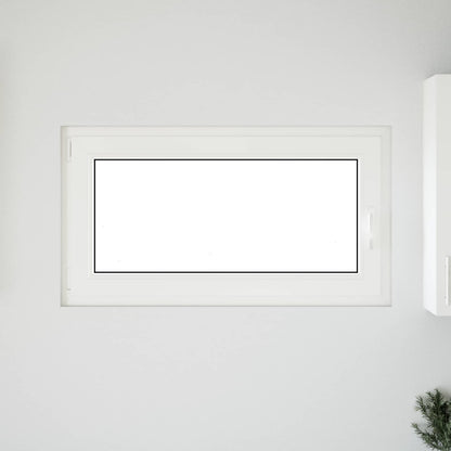 Basement Window RISOR 110 x 70 cm PVC and Glass White