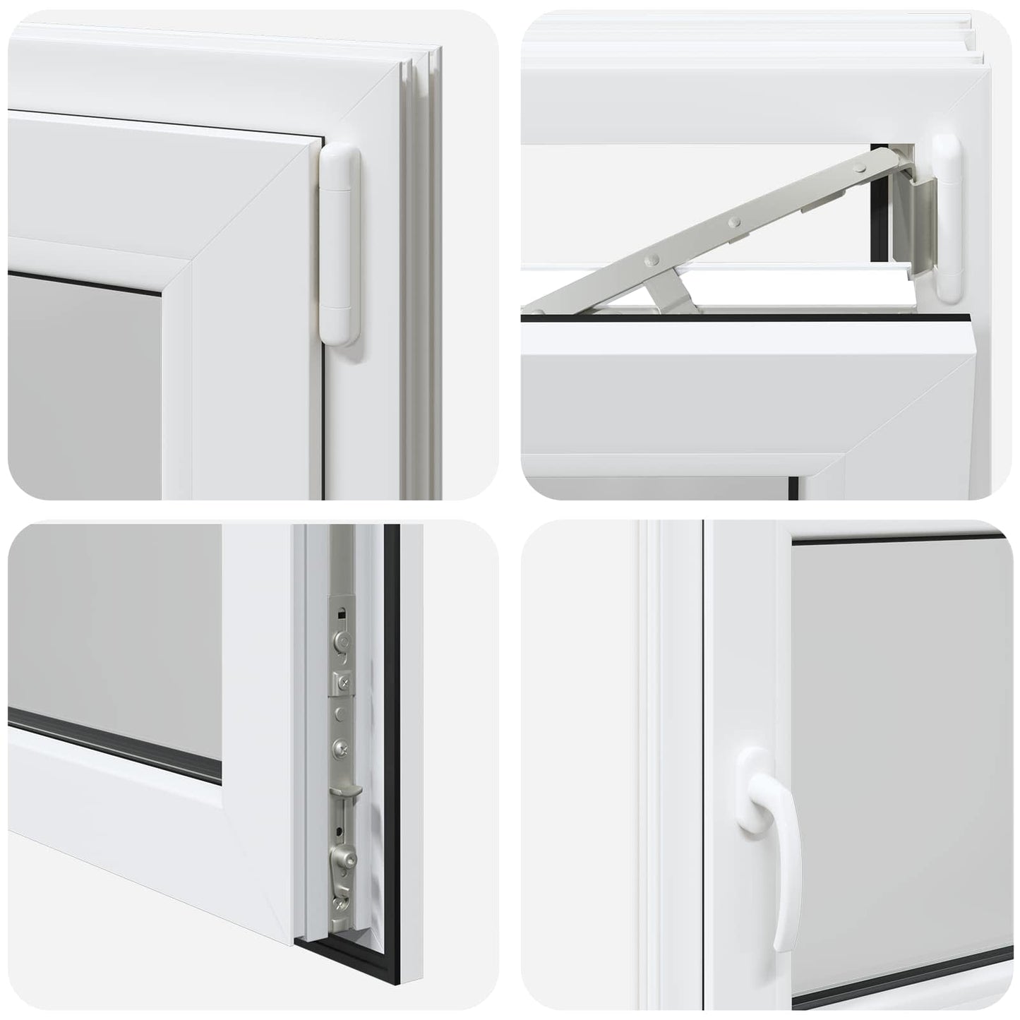 Basement Window RISOR 120 x 60 cm PVC and Glass White