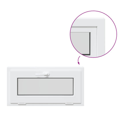 Basement Window Internal Colour White RISOR 80 x 40 cm
