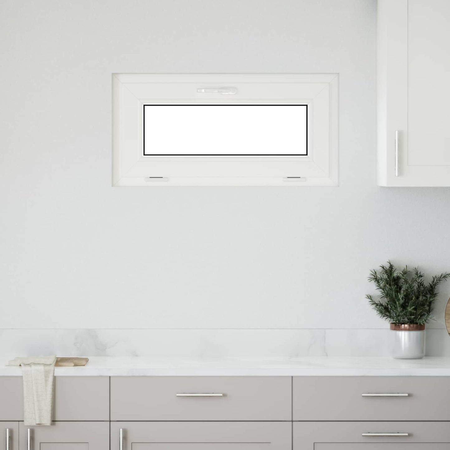 Basement Window Internal Colour White RISOR 80 x 40 cm