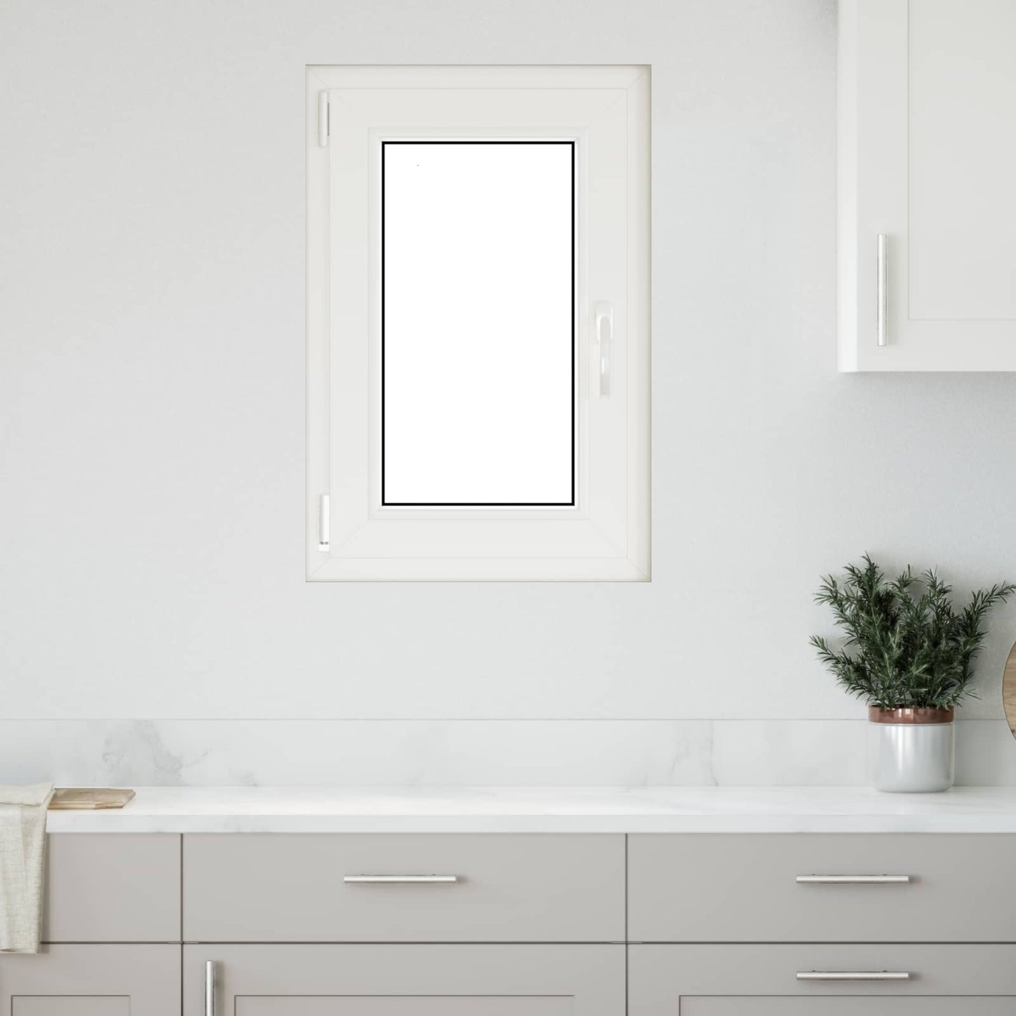 Basement Window RISOR 50 x 75 cm PVC and Glass White