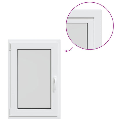 Basement Window RISOR 60 x 90 cm PVC and Glass White