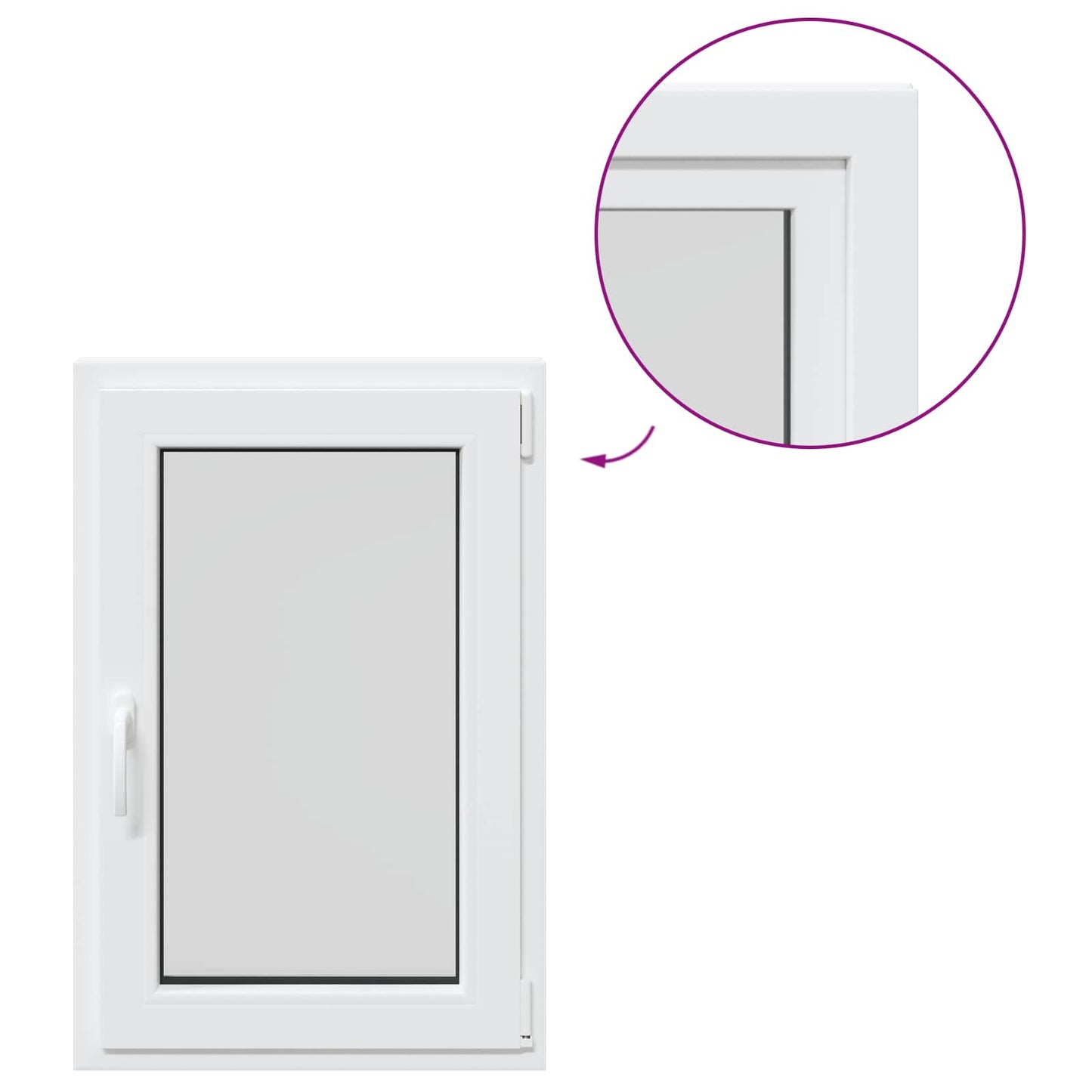 Basement Window RISOR 60 x 100 cm PVC and Glass White