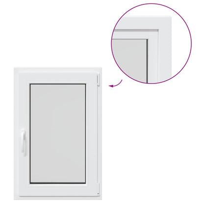 Basement Window RISOR 60 x 100 cm PVC and Glass White