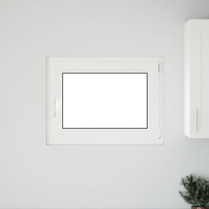 Basement Window RISOR 80 x 50 cm PVC and Glass White