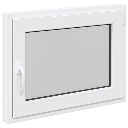 Basement Window RISOR 80 x 50 cm PVC and Glass White