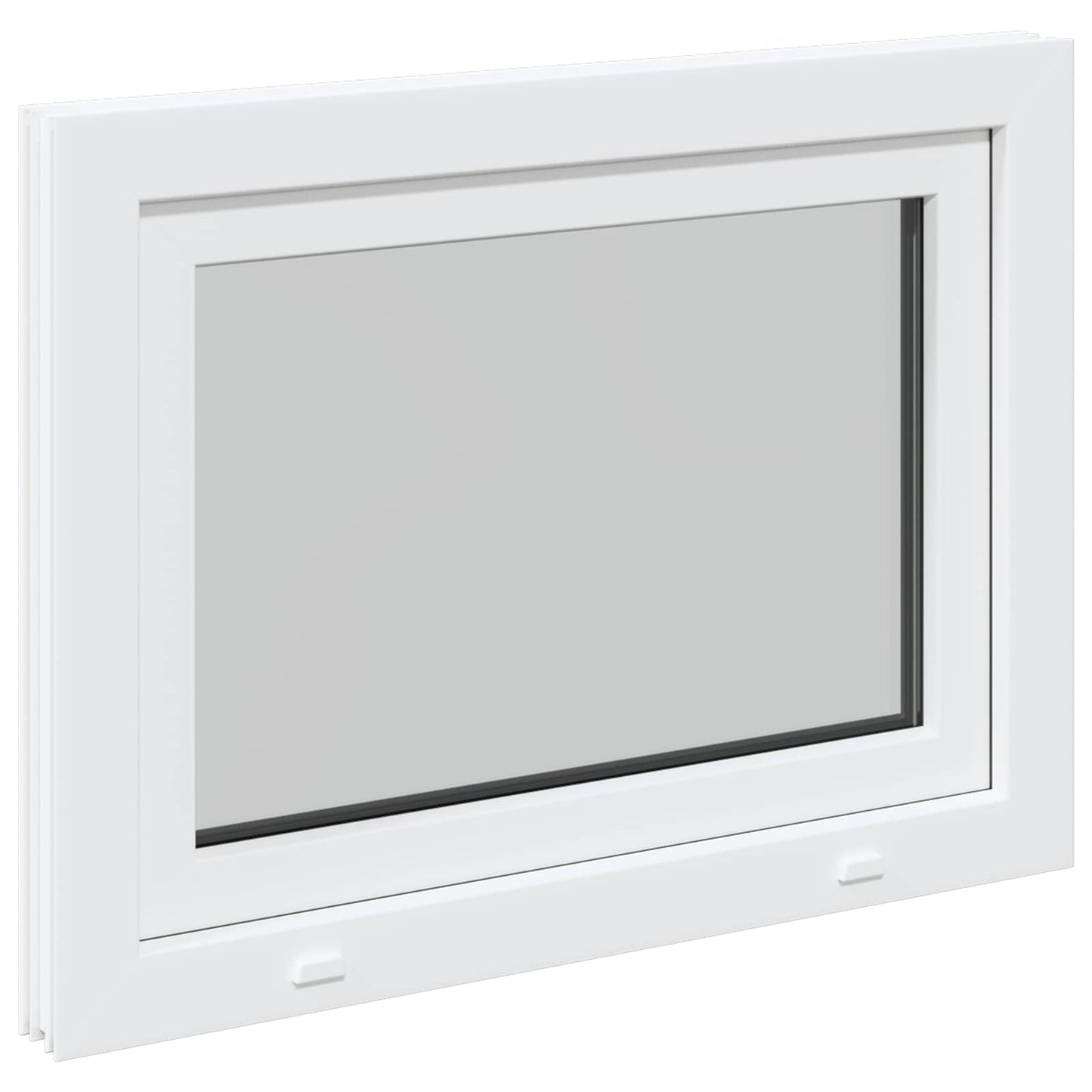 Basement Window RISOR 80 x 60 cm PVC and Glass White