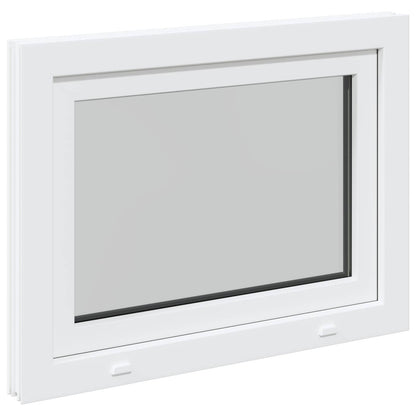 Basement Window RISOR 80 x 60 cm PVC and Glass White