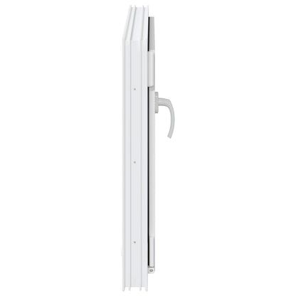 Basement Window RISOR 80 x 70 cm PVC and Glass White