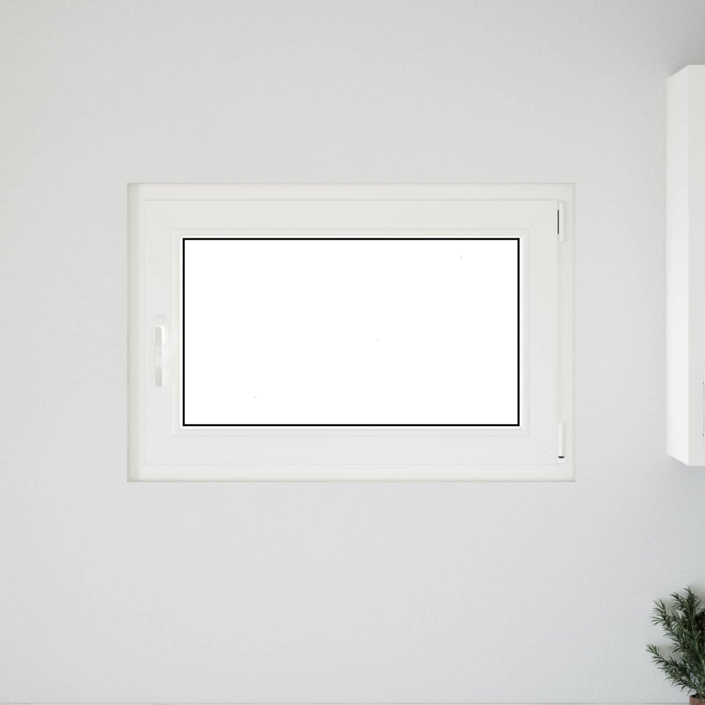 Basement Window RISOR 90 x 50 cm PVC and Glass White