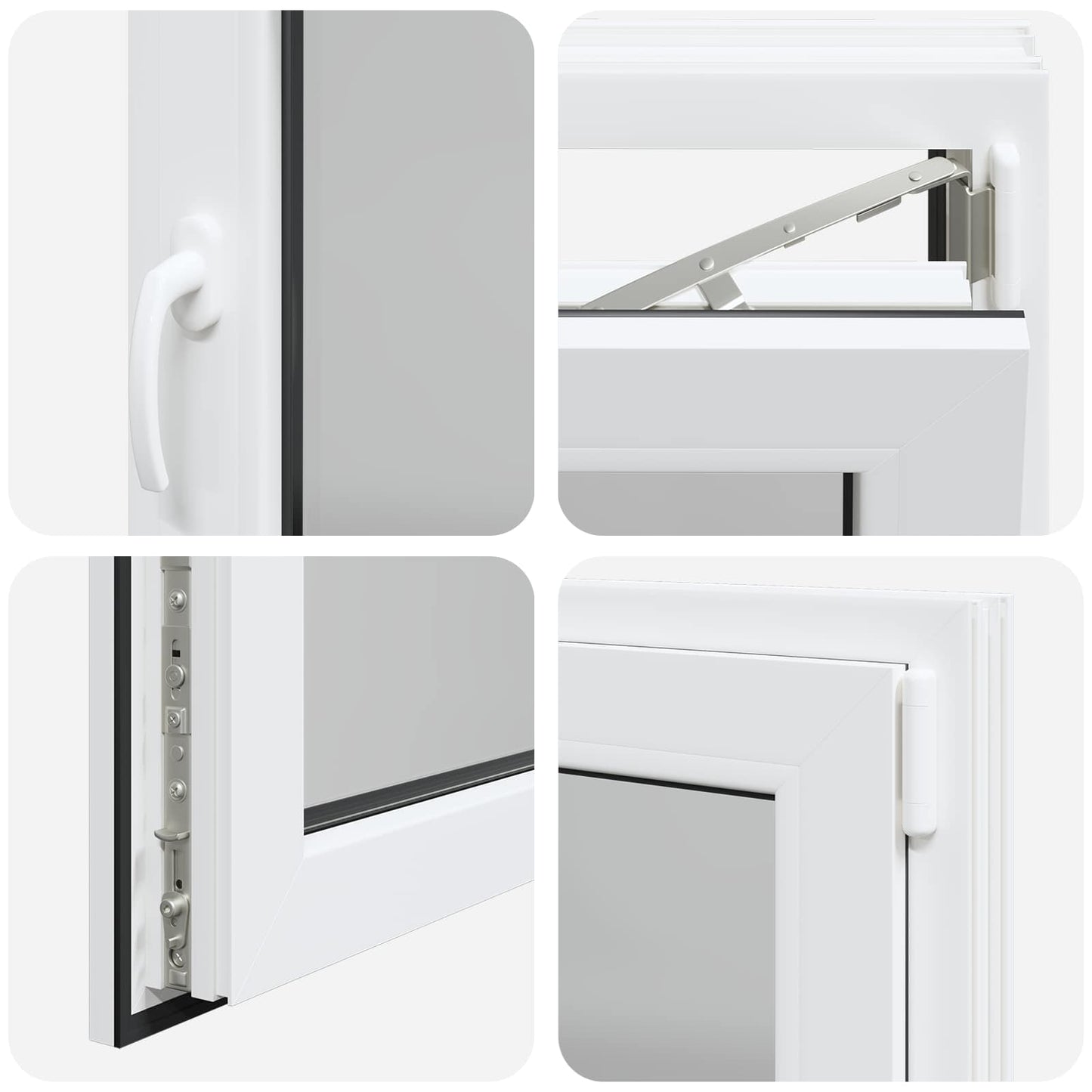 Basement Window RISOR 90 x 70 cm PVC and Glass White