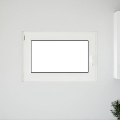 Basement Window RISOR 100 x 50 cm PVC and Glass White
