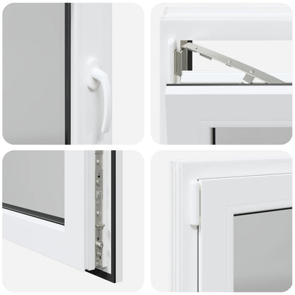 Basement Window RISOR 100 x 60 cm PVC and Glass White