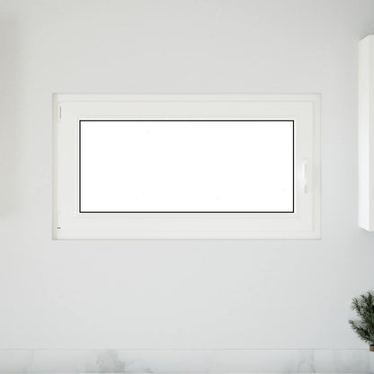 Basement Window RISOR 110 x 50 cm PVC and Glass White
