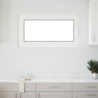 Basement Window RISOR 110 x 60 cm PVC and Glass White