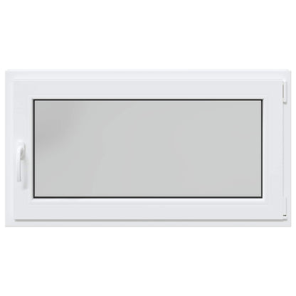 Basement Window RISOR 110 x 70 cm PVC and Glass White