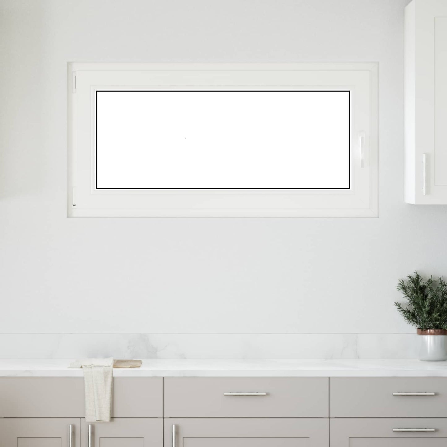 Basement Window RISOR 120 x 60 cm PVC and Glass White