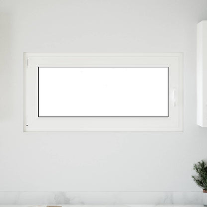 Basement Window RISOR 120 x 60 cm PVC and Glass White