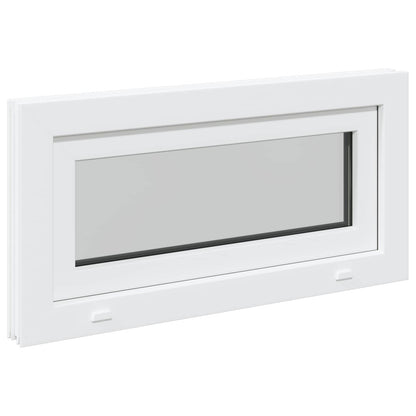 Basement Window RISOR 80 x 40 cm PVC and Glass White
