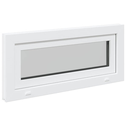 Basement Window RISOR 90 x 40 cm PVC and Glass White