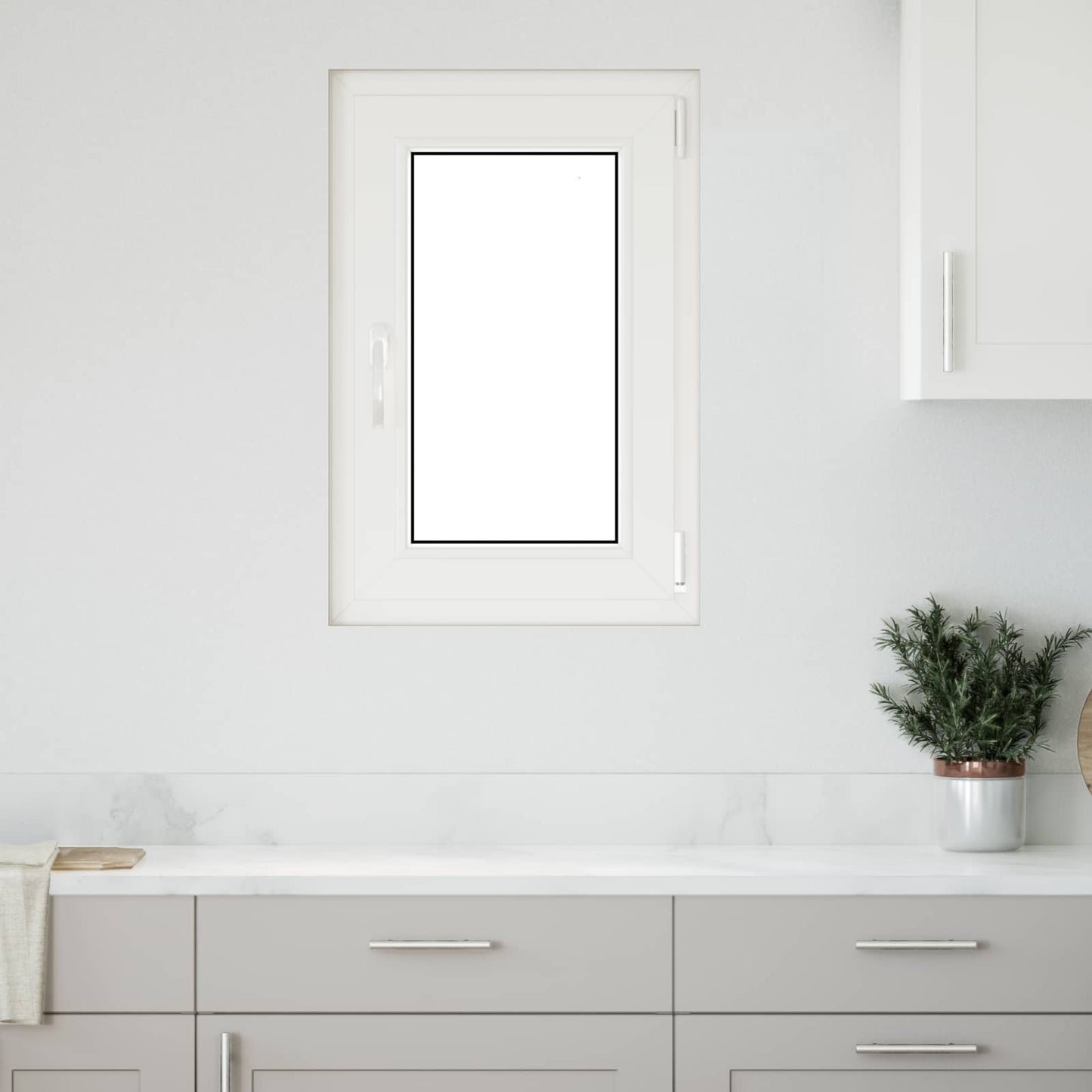 Basement Window RISOR 50 x 75 cm PVC and Glass Anthracite