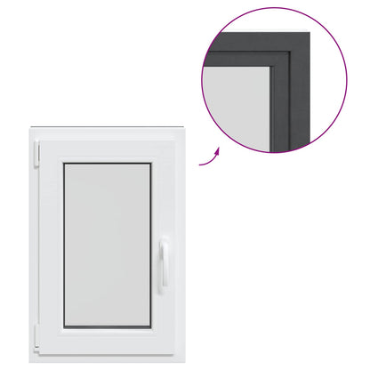 Basement Window RISOR 50 x 75 cm PVC and Glass Anthracite