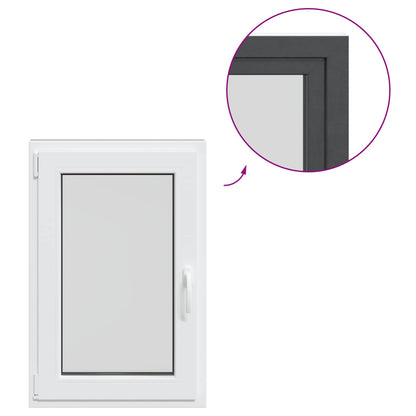 Basement Window RISOR 60 x 90 cm PVC and Glass Anthracite