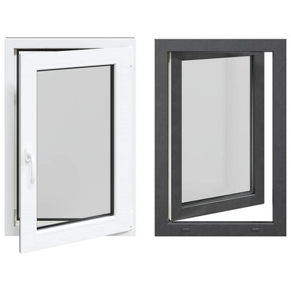 Basement Window RISOR 60 x 90 cm PVC and Glass Anthracite