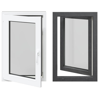 Basement Window RISOR 60 x 90 cm PVC and Glass Anthracite
