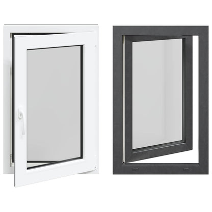 Basement Window RISOR 60 x 100 cm PVC and Glass Anthracite