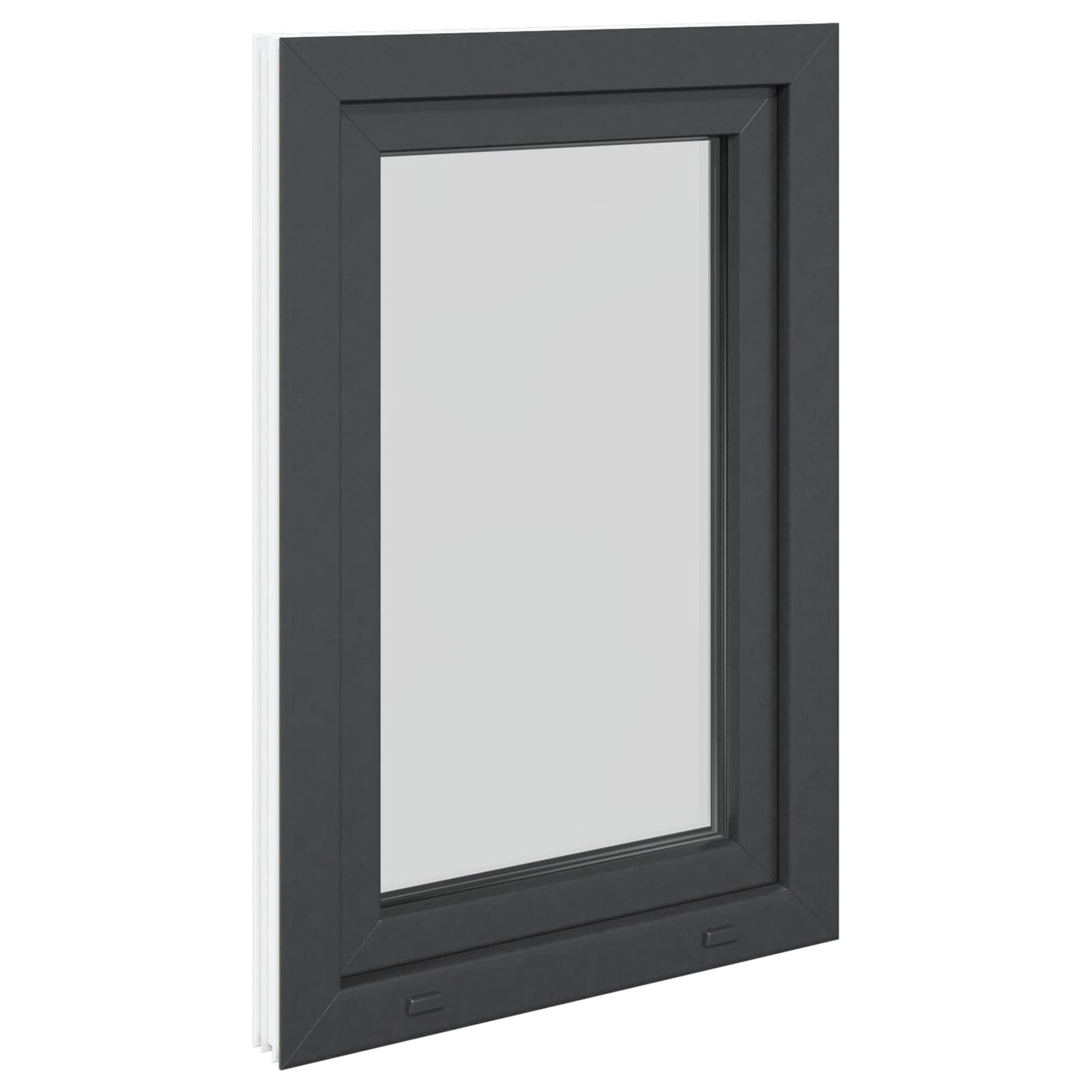 Basement Window RISOR 60 x 100 cm PVC and Glass Anthracite