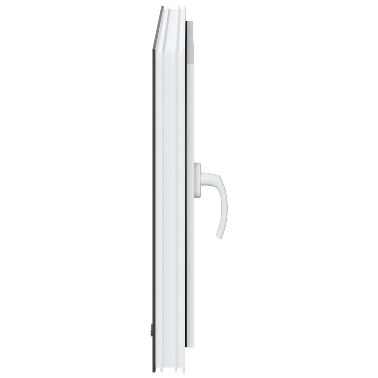 Basement Window RISOR 80 x 50 cm PVC and Glass Anthracite