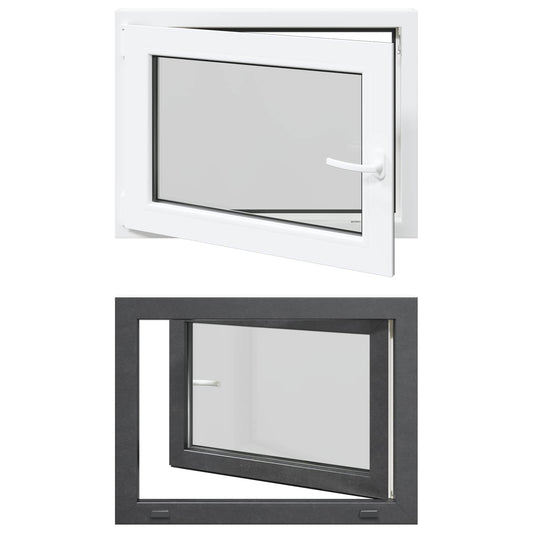 Tilt & Turn Basement Window RISOR 80 x 70 cm PVC and Glass