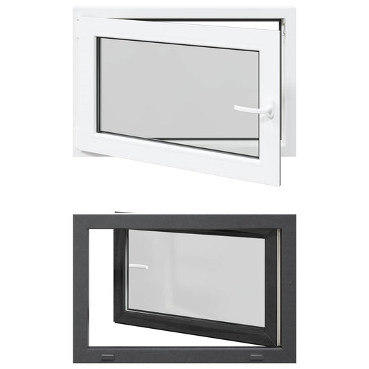 Tilt & Turn Basement Window RISOR 90 x 50 cm PVC and Glass