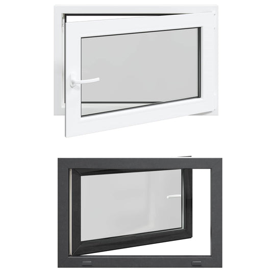 Tilt & Turn Basement Window RISOR 90 x 60 cm PVC and Glass