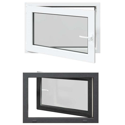 Tilt & Turn Basement Window RISOR 90 x 70 cm PVC and Glass