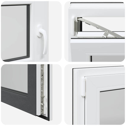 Basement Window RISOR 100 x 50 cm PVC and Glass Anthracite