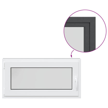 Basement Window RISOR 100 x 50 cm PVC and Glass Anthracite