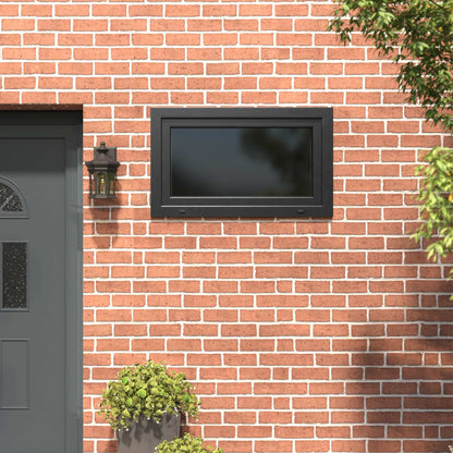 Basement Window RISOR 100 x 60 cm PVC and Glass Anthracite