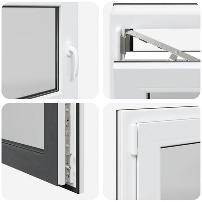 Basement Window RISOR 100 x 60 cm PVC and Glass Anthracite