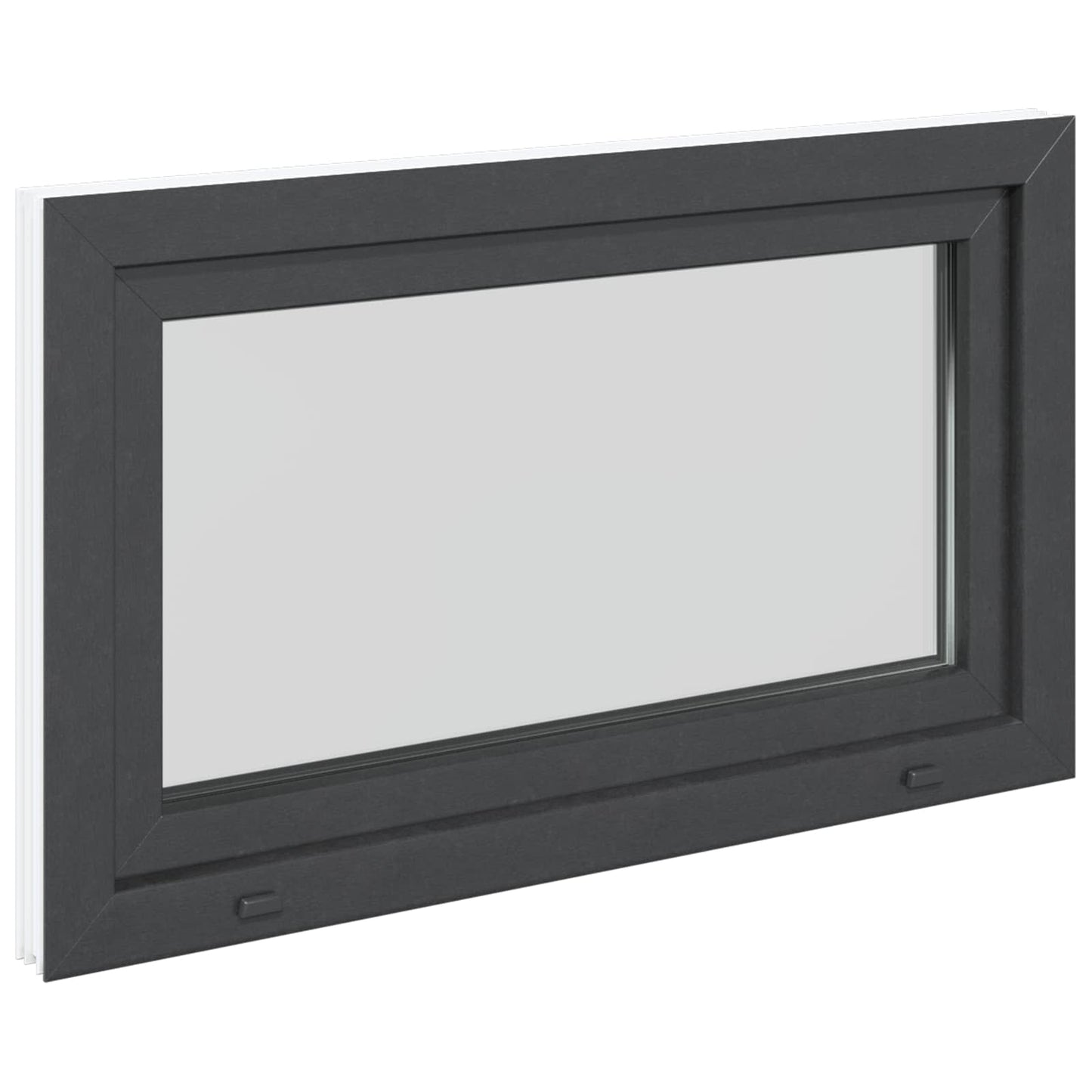 Basement Window RISOR 100 x 60 cm PVC and Glass Anthracite