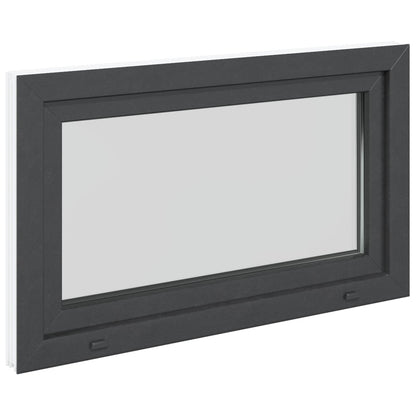 Basement Window RISOR 100 x 60 cm PVC and Glass Anthracite