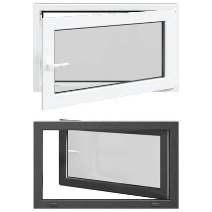Basement Window RISOR 100 x 70 cm PVC and Glass Anthracite