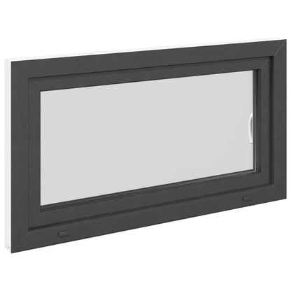 Basement Window RISOR 110 x 50 cm PVC and Glass Anthracite